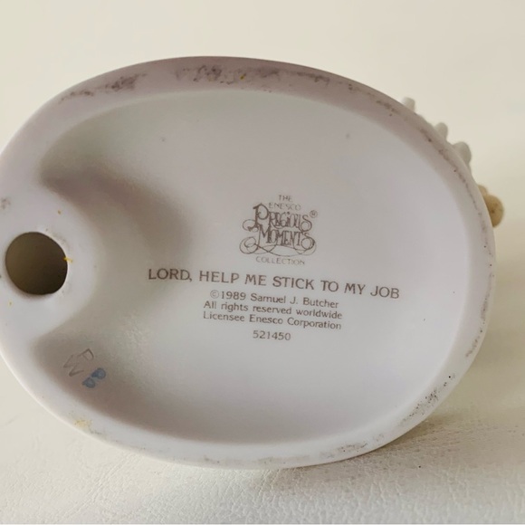 Vintage 1980 Enesco Precision Movements “Lord Help Me Stick To My Job” - Picture 7 of 7